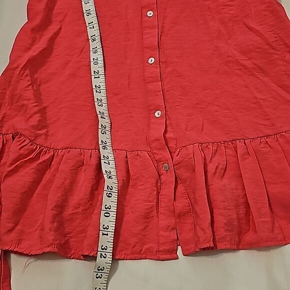 ZARA BARBIE PINK RUFFLED SATIN EFFECT DRESS BARBIECORE SMALL - Picture 7 of 9